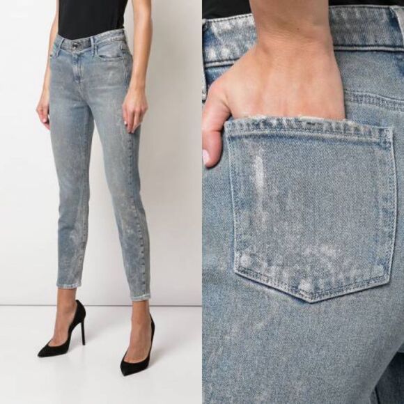 RtA Madrid Skinny Jeans in Silver Sun Blue - Picture 4 of 12